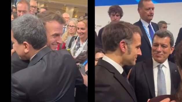 Macron, Almanya'daki Konferansta SDG/YPG Lideri Mazlum Abdi ile Görüştü