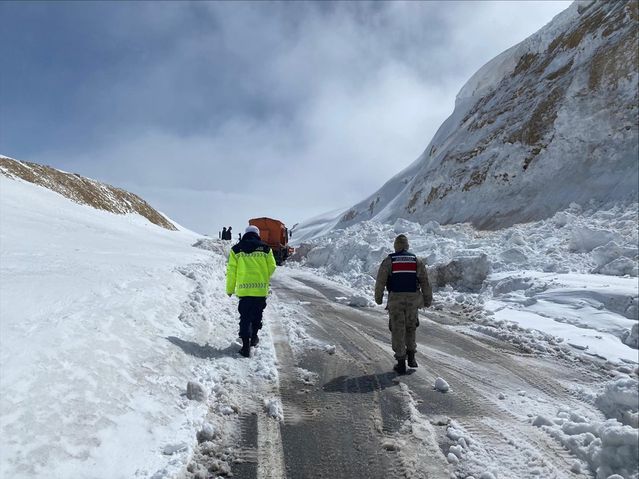 Bitlis'te Ahlat-Malazgirt Yolunda Düşen Çığ Temizlendi