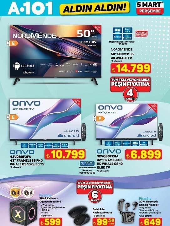 5 Mart 2026 A101 Aldın Aldın İndirimleri: Elektrikli Çay Makinesi ve 4K TV Dahil Yeni Ürünler
