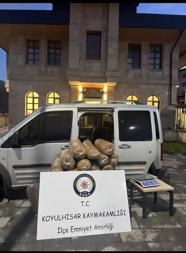 Sivas Koyulhisar'da 186 Kilogram Kaçak Kıyılmış Tütün Yakalandı