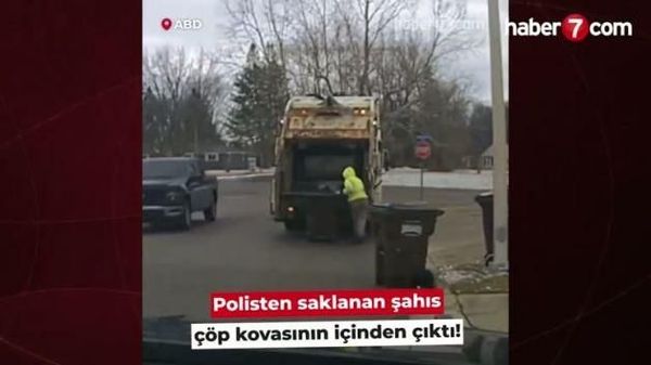 Ohio'da Trafikten Kaçan Şahıs Çöp Kutusunda Yakalandı