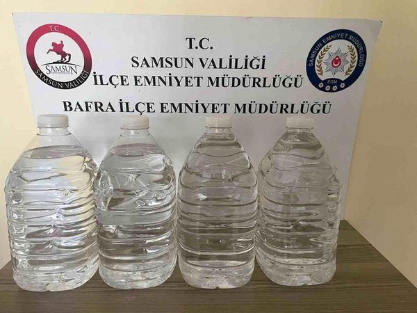 Bafra'da Kaçak Alkol Operasyonunda 20 Litre Etil Alkol Ele Geçirildi