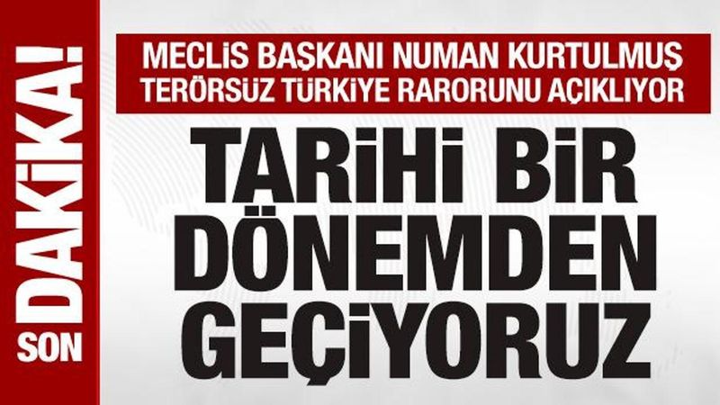 Numan Kurtulmuş, Terörsüz Türkiye Raporunu Kamuoyuna Sundı