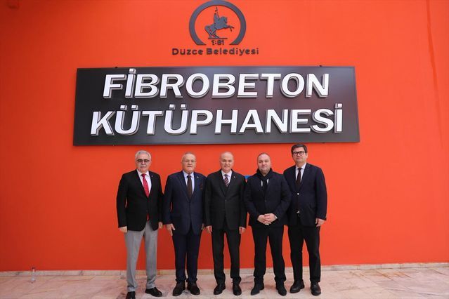 Düzce'de Fibrobeton Kütüphanesi Hayırsever Desteğiyle Hizmete Girdi