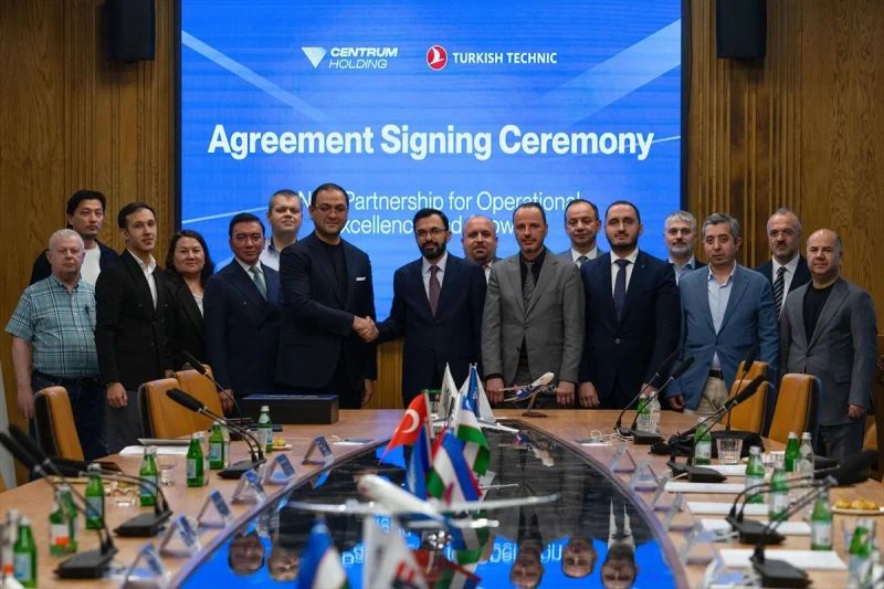 THY Teknik, Özbek Havayolu Centrum Air ile Uzun Süreli Parça Desteği Anlaşması İmzaladı