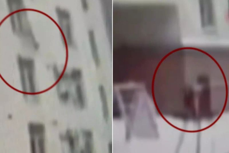 St. Petersburg’da 7. Kattan Düşen Çocuğu Görevli Havada Yakalayarak Kurtardı