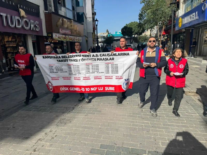 Karşıyaka İşçileri Maaş ve TİS Farkları İçin Yürüyüş Düzenledi