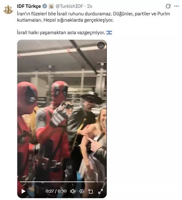 İsrail Ordusundan Savaşın Ortasında Tartışma Yaratan Sosyal Medya Paylaşımı