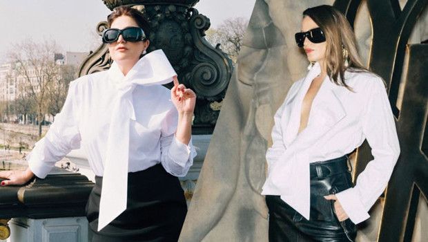 Sibel Can, Paris'te Yves Saint Laurent Kıyafetiyle Poz Verdi