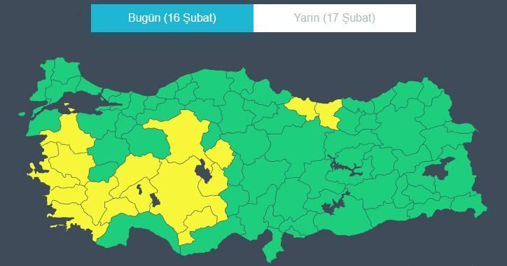 Meteoroloji'den 16 İle Sağanak, Fırtına ve Toz Taşınımı Uyarısı