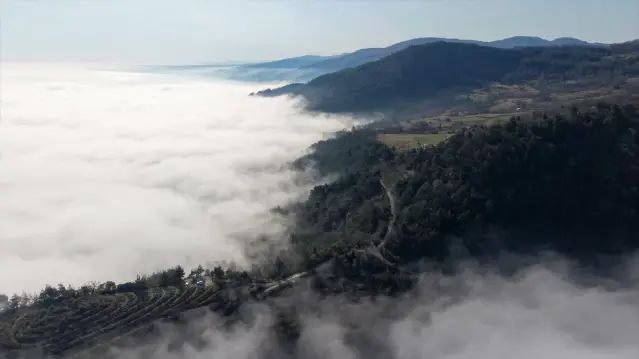 Yakakent'te Karadeniz Üzerinde Yoğun Sis Görüntülendi