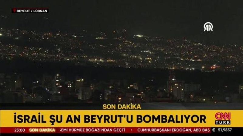 İsrail, Lübnan'ın Beyrut Güneyini Yoğun Hava Saldırısıyla Vurdu