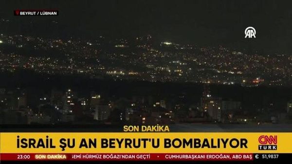İsrail, Lübnan'ın Beyrut Güneyini Yoğun Hava Saldırısıyla Vurdu