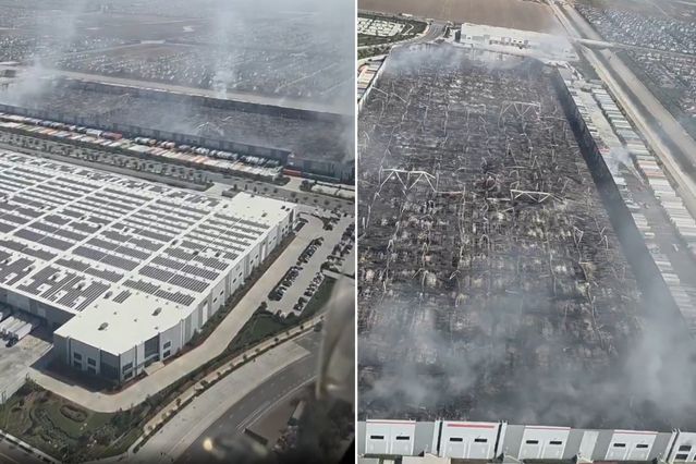 Kaliforniya'da Maaş Tartışması Sonrası 1,2 Milyon Metrekarelik Depo Yangını