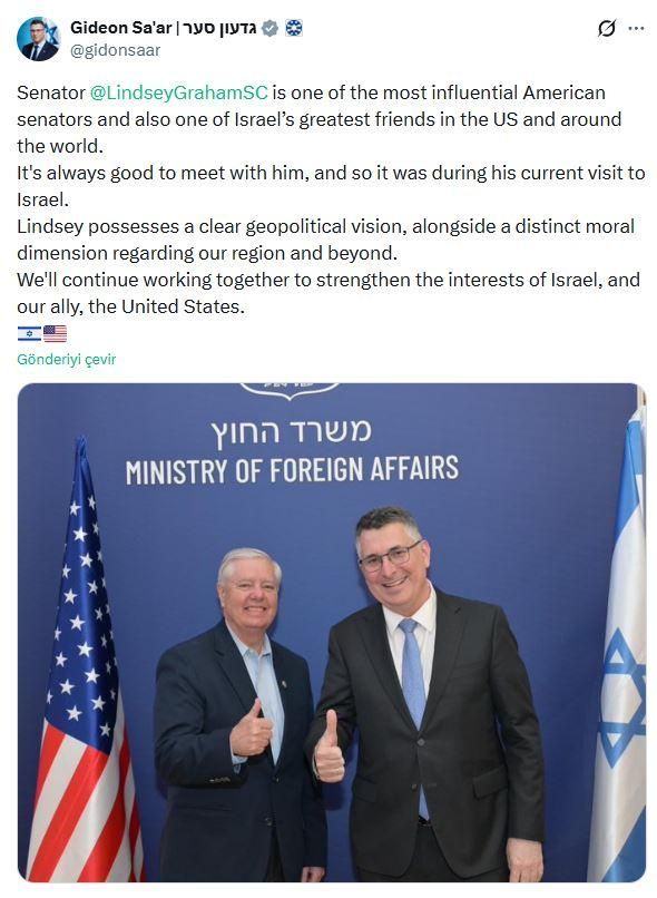 Netanyahu ve Senatör Graham Batı Kudüs'te Görüştü, İsrail'den Övgü Yağdı