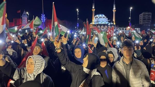 Kayseri'de İsrail'in Filistinli Esirlere İdam Yasası Protesto Edildi