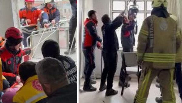 240 Kilogramlık Genç Kadın, İtfaiye Ekiplerinin Yardımıyla Evinden İndirildi