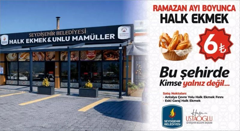 Seydişehir'de Ramazan Boyunca Ekmek 6 Liradan Satılacak