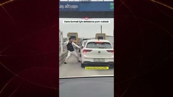 İstanbul'da Hafriyat Tırı Sürücüsü, Gişelerde Otomobil Sürücüsüne Saldırdı