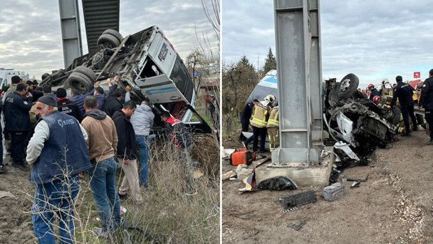 Ankara'da Özel Halk Otobüsünün Üst Geçide Çarpmasıyla 4 Kişi Hayatını Kaybetti
