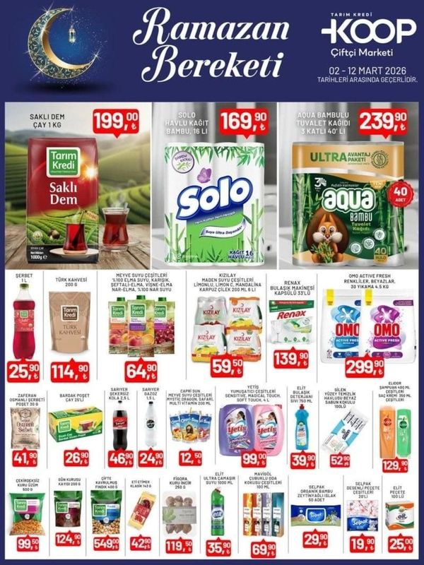 TK KOOP Market'te Ramazan İndirimi 12 Mart'a Kadar Sürüyor