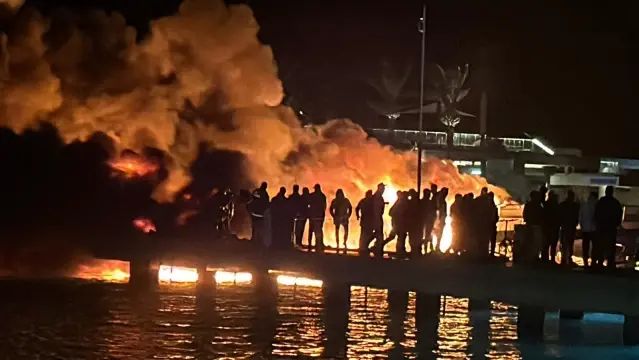 Bodrum'da Motoryat Yangını: 7 Tekne Küle Döndü