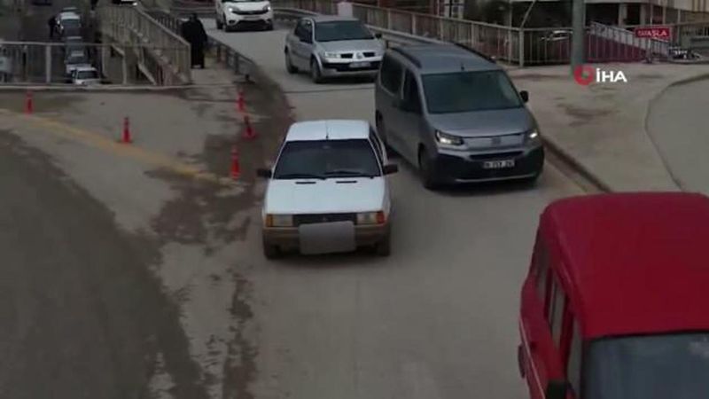 Kırıkkale'de Ehliyetsiz Sürücü Drone Takibiyle Yakalandı