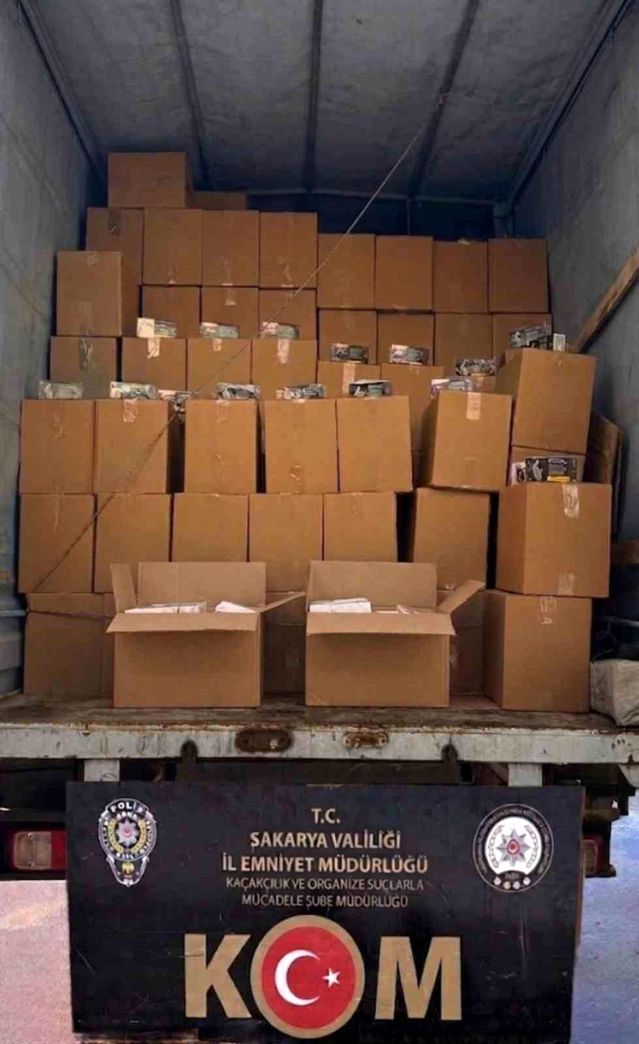 Sakarya'da 6 Milyon Gümrük Kaçağı Makaron Ele Geçirildi