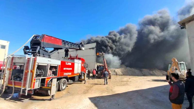 Didim Sanayi Sitesinde Çıkan Yangın Korkuya Neden Oldu
