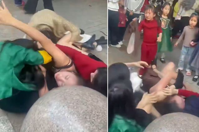 Çin'deki Anaokulunda 5 Anne Arasında Çıkan Kavga Çocukları Korkuttu