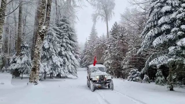 Kazdağları Kar Yağışıyla Beyaz Güzelliğe Büründü