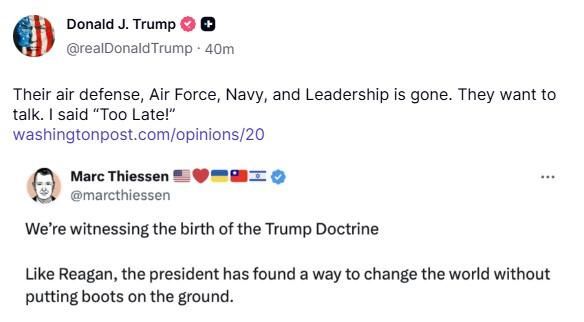 Trump: İran Görüşmek İstedi, Ancak Ben 'Çok Geç' Dedim