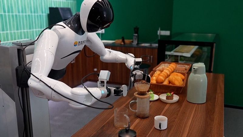 Çin'in Wuhan'da İnsansı Robotlar Günlük İşleri Öğreniyor