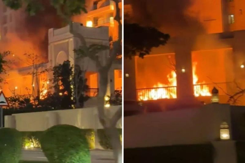 İran'ın Füze Saldırısı Dubai'deki Lüks Otelde Yangına Yol Açtı