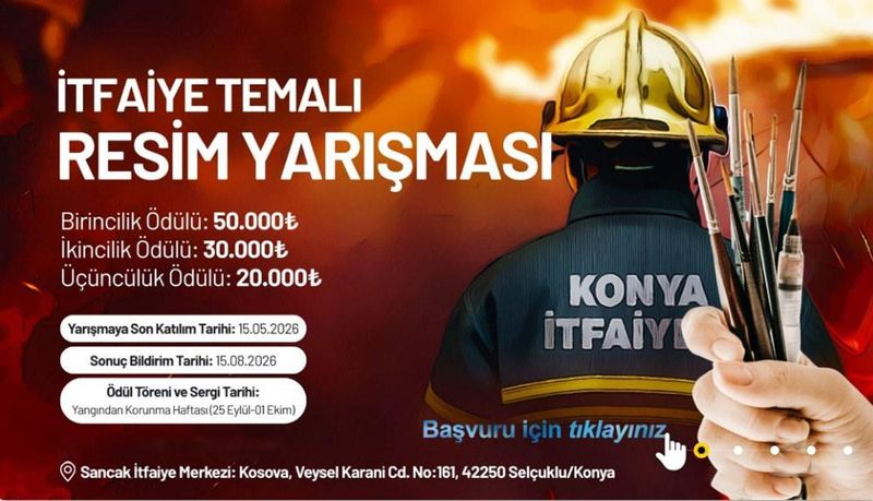 Konya Büyükşehir’den Üniversitelere İtfaiye Temalı Resim Yarışması