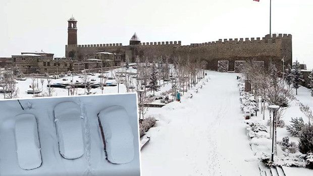 Erzurum'da 2004'ten Sonra En Yoğun Kar Yağışı: Kent 60 Santimetre Karla Kaplandı