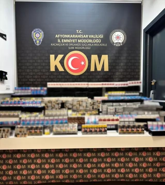 Afyonkarahisar'da 4 Bin 470 Gümrük Kaçağı Sigara Ele Geçirildi